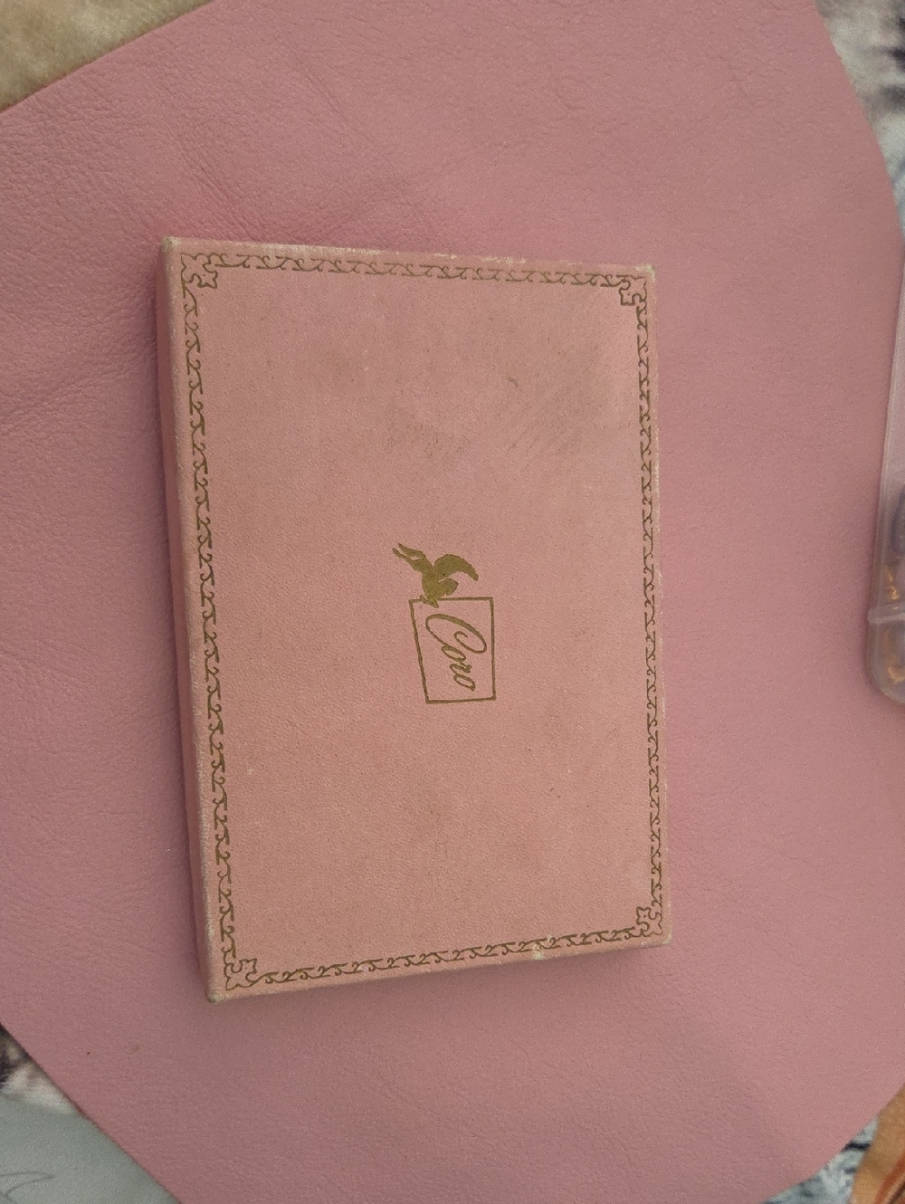 Coro Pink Box  with Gold Logo Trim